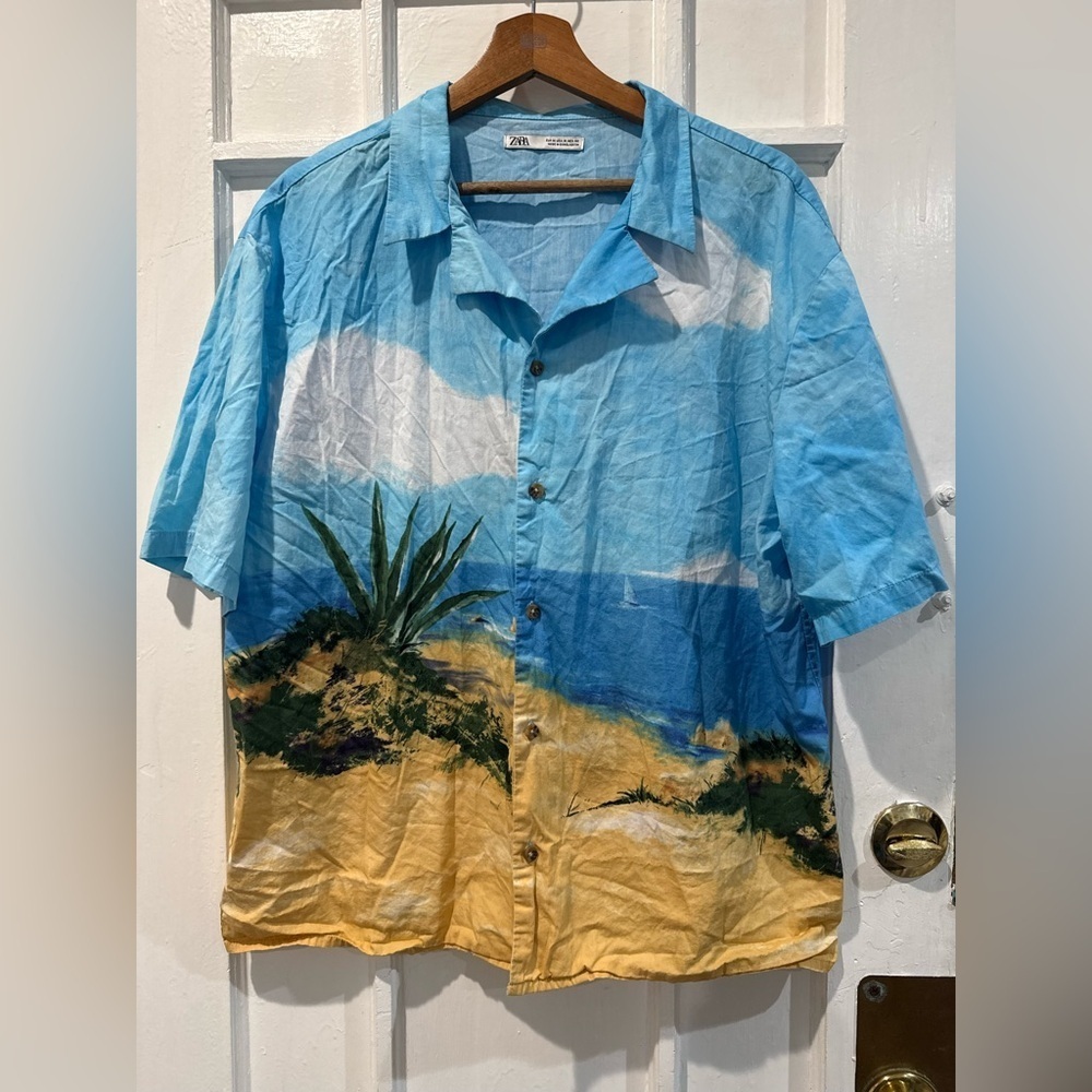 Zara Light Blue Casual Shirt